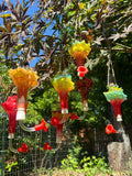 Hand-Blown Glass Conch Shell Hummingbird Feeder