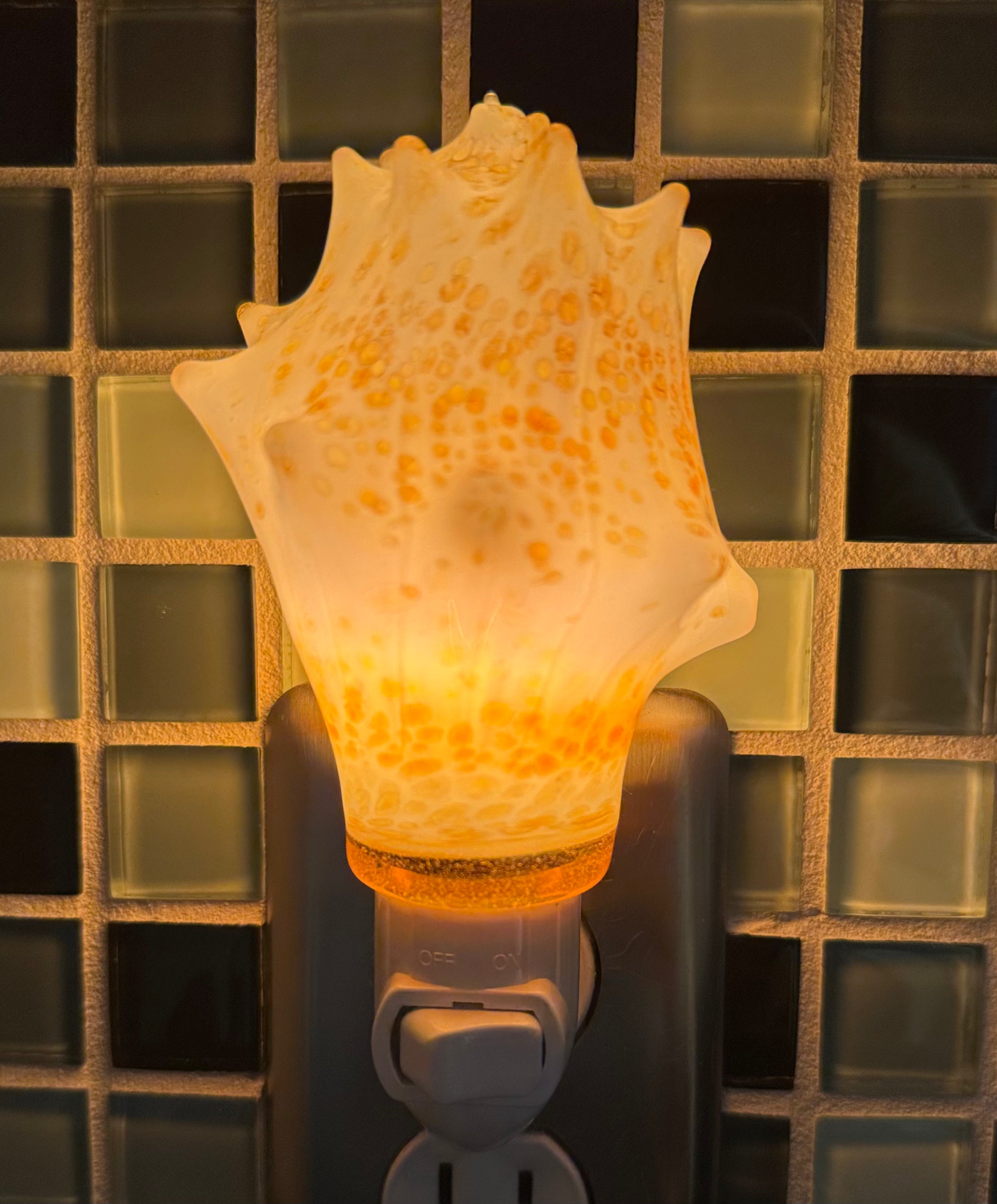 Blown Glass Carolina Conch Nightlight