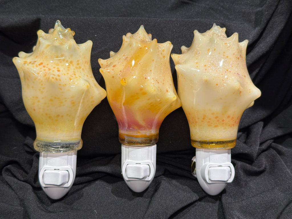 Blown Glass Carolina Conch Nightlight