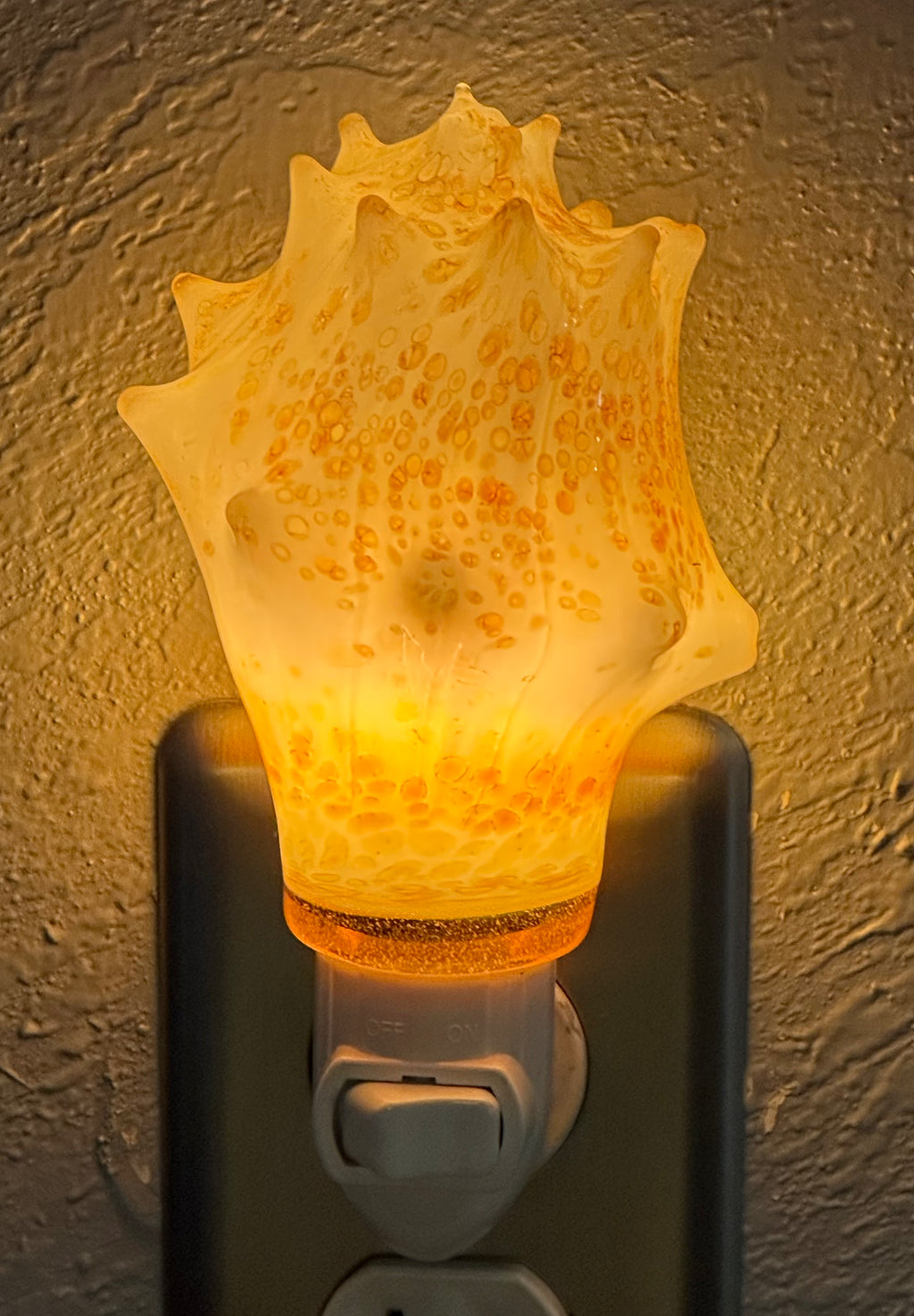 Blown Glass Carolina Conch Nightlight