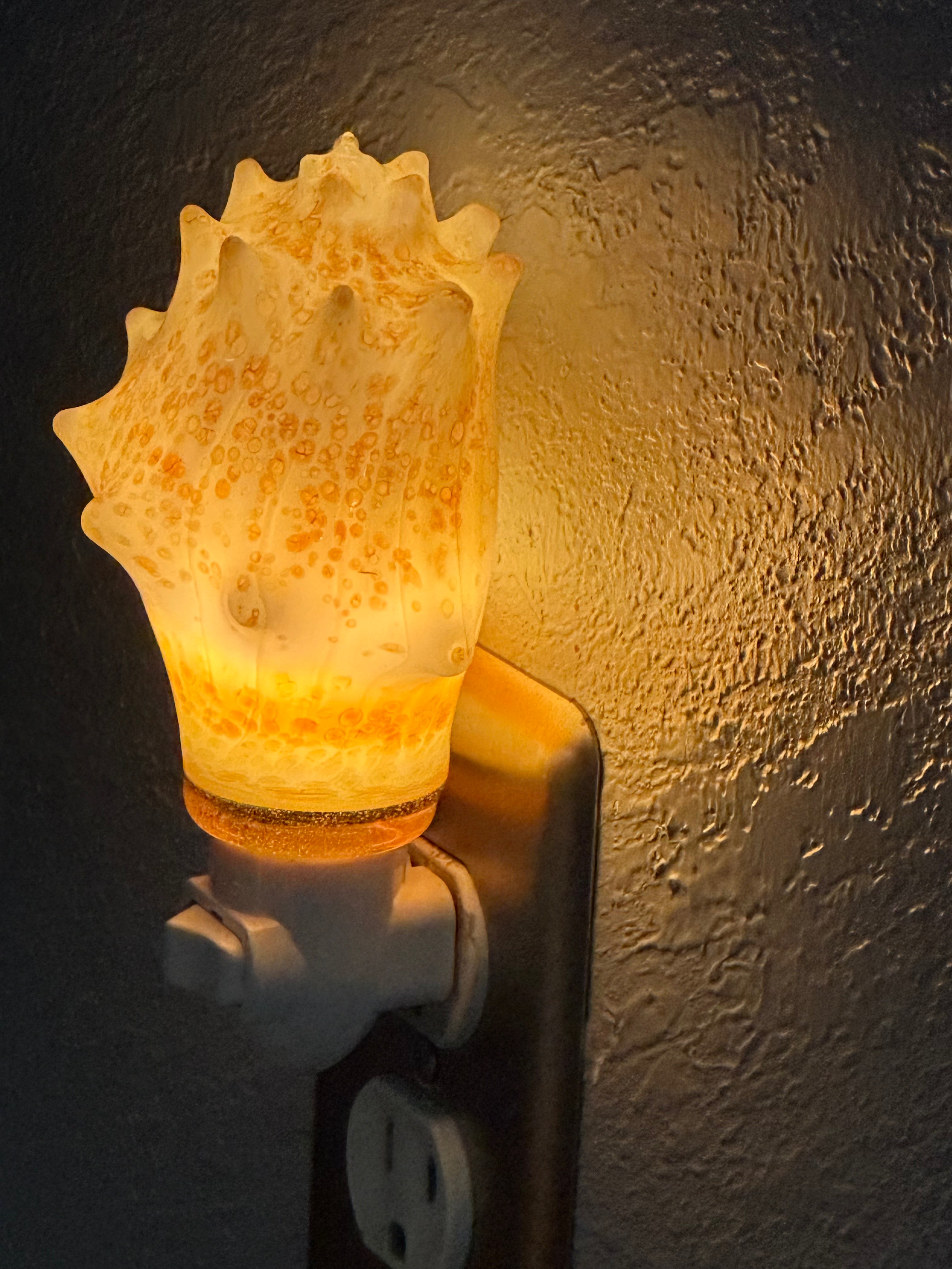 Blown Glass Carolina Conch Nightlight